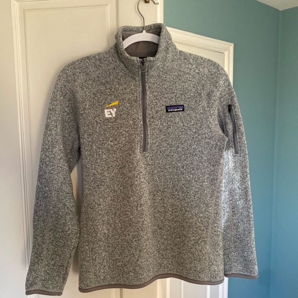 Patagonia EY Branded Heather Gray Quarter-Zip Pullover